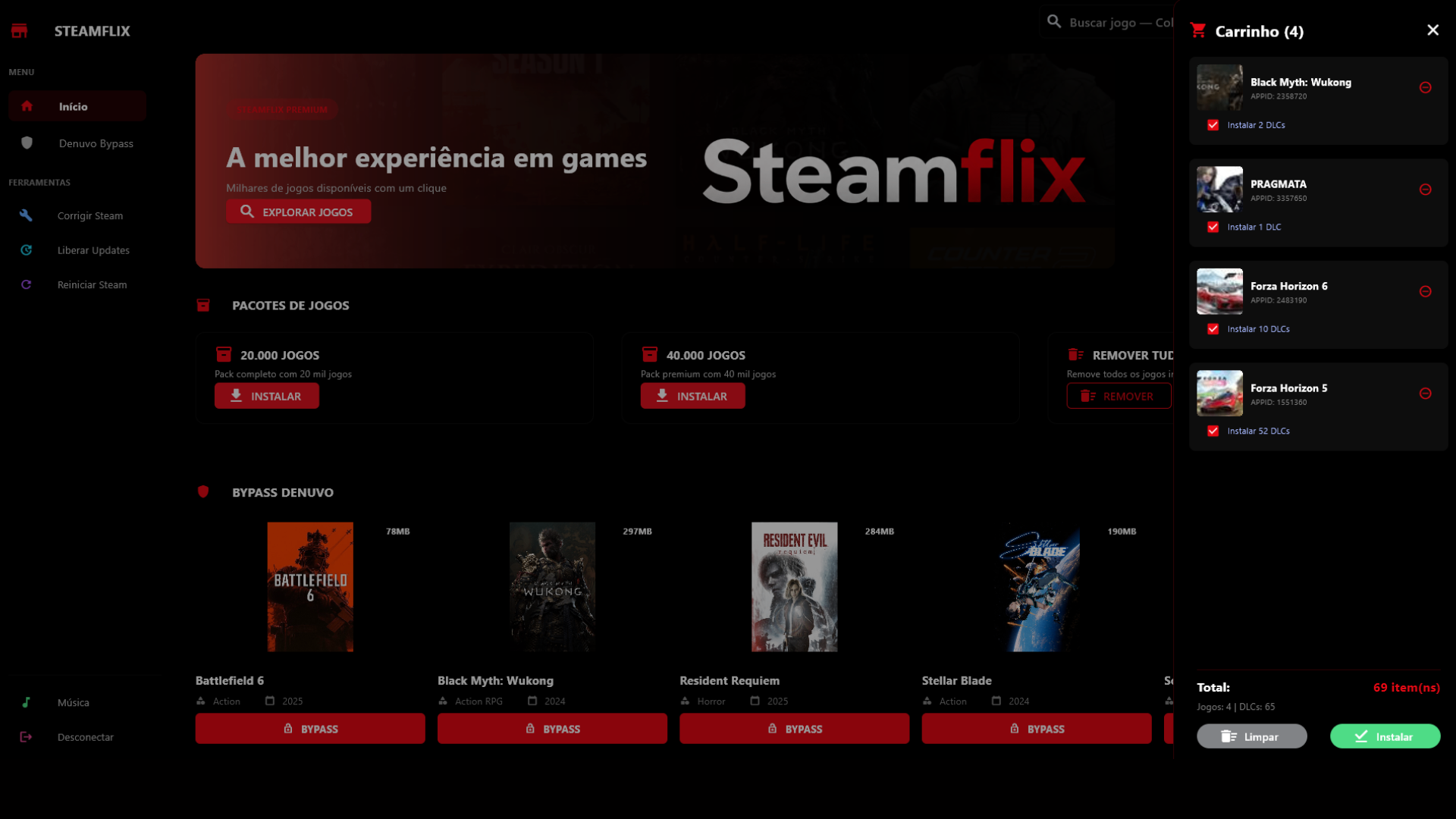 1 LICENÇA STEAMFLIX 40K DE JOGOS + JOGOS DENUVO